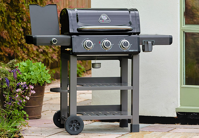 Image of Grillstream Carbon 3 Burner with Side Burner - Black