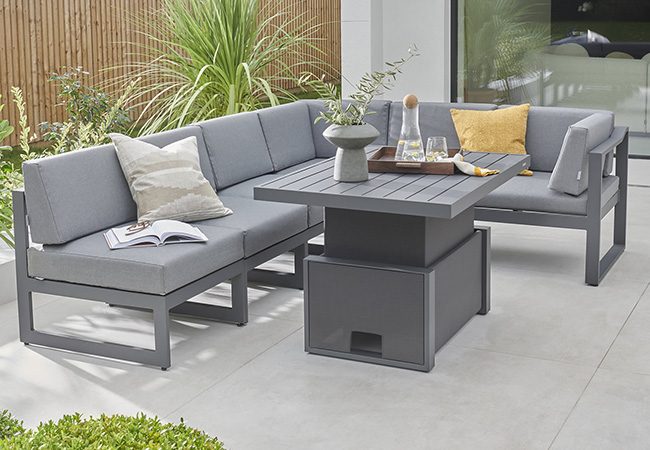 Image of Kettler Menos Versa Corner Sofa Set with Adjustable Table