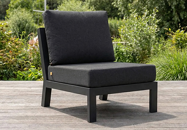 Image of LIFE Timber Soltex Aluminium Seating Extension - Lava / Graphite