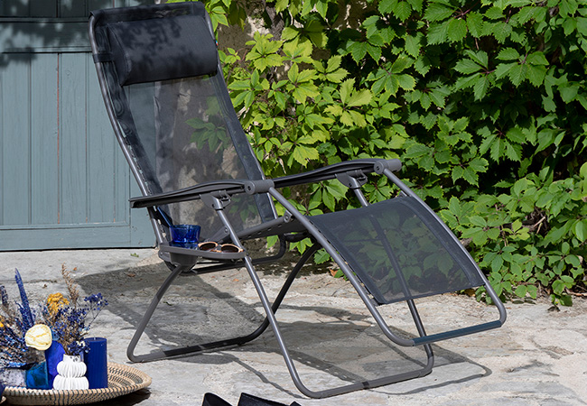 Image of Lafuma RSXA Clip Zero Gravity Reclining Chair - Black - LFM2035