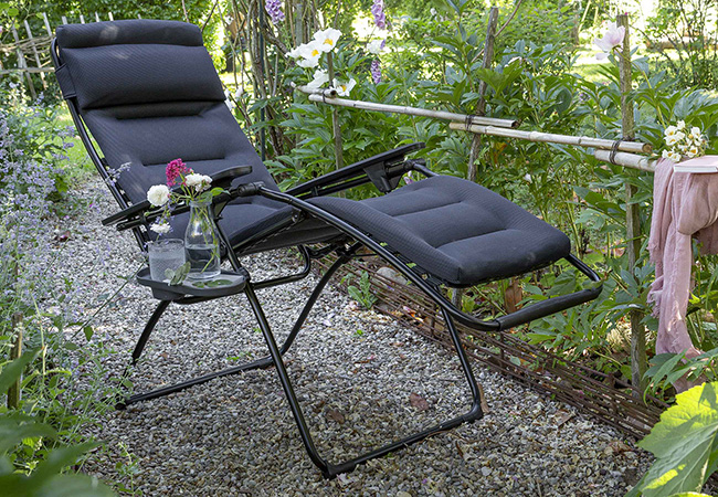 Image of Lafuma Futura XL AirComfort Padded Zero Gravity Recliner - Acier - LFM3125