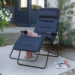 Image of Lafuma Futura AirComfort Padded Zero Gravity Recliner - Black Acier - LFM3124