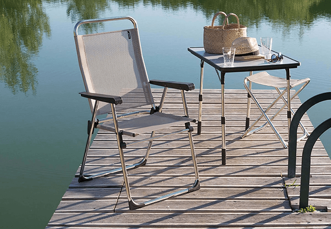 Image of Lafuma Chair Alu Victoria Batyline Folding Armchair - Seigle - LFM1961