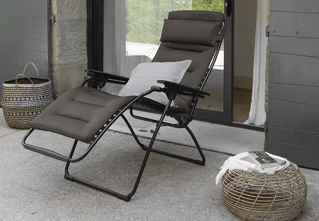Image of Lafuma Futura AirComfort Padded Zero Gravity Recliner - Taupe - LFM3124