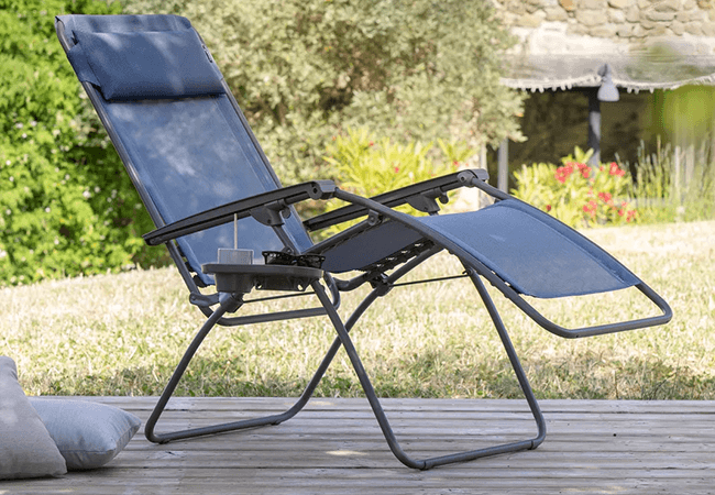 Image of EX DISPLAY / COLLECTION ONLY - Lafuma Zero Gravity R Clip Recliner in Batyline Ocean - LFM4020