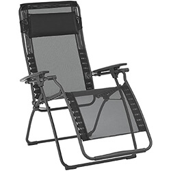 Small Image of Lafuma Futura Recliner in Batyline Black - LFM3111