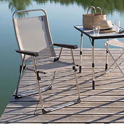 Image of Lafuma Chair Alu Victoria Batyline Folding Armchair - Seigle - LFM1961