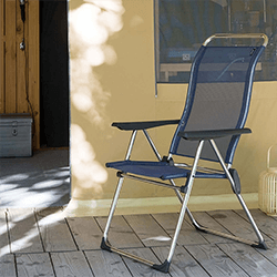 Image of Lafuma Alu Cham Batyline Folding Armchair - Ocean - LFM2772