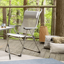 Image of Lafuma Alu Cham XL Batyline Folding Armchair - Seigle - LFM2774
