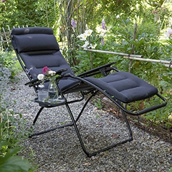 Image of Lafuma Futura XL AirComfort Padded Zero Gravity Recliner - Acier - LFM3125