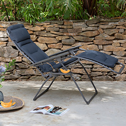 Image of Lafuma Futura XL BeComfort Zero Gravity Recliner - Dark Grey - LFM3143