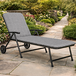 Small Image of Kettler Novero Sunlounger with Cushion in Slate