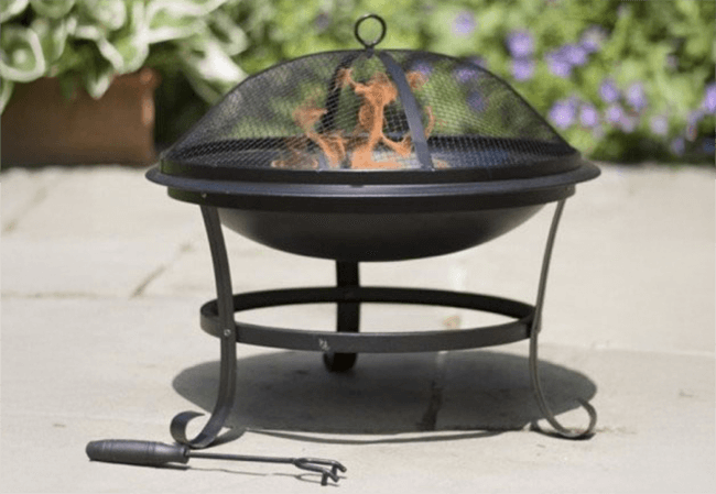 Image of La Hacienda Albion Steel Fire Bowl - Black