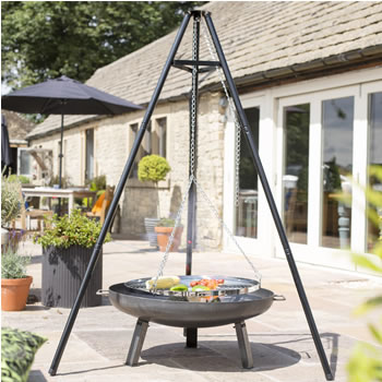 Image of EX-DISPLAY / COLLECTION ONLY - La Hacienda Tripod with Adjustable Hanging Grill
