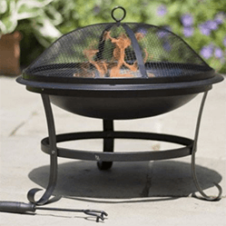 Image of La Hacienda Albion Steel Fire Bowl - Black