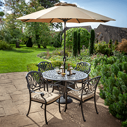 Image of Hartman Amalfi 4 Seat Dining Set in Bronze / Amber