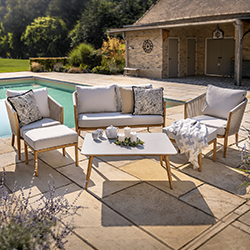 Small Image of Hartman Portico 2 Seat Lounge Set in Almond and Ivory