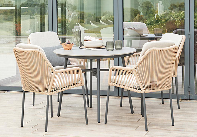 Image of LG Malibu Wheat 4 Seat Dining Set