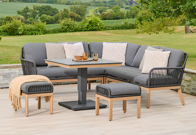 Image of LG Peru Compact Corner Set with Adjustable Table