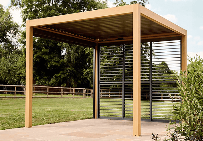 Image of LG Sanctuary 3 x 3m Gazebo Pergola in Oak