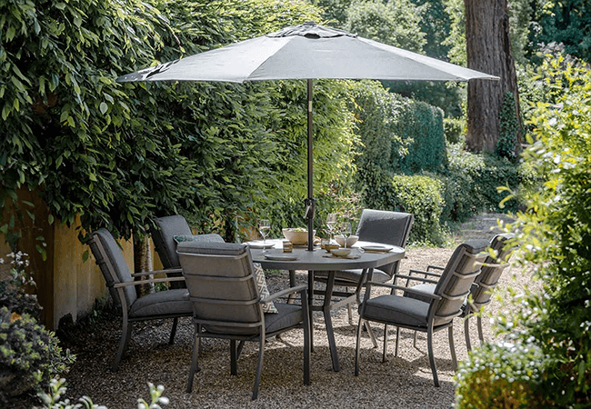 Image of LG Monza 6 Seat Oval Set with Highback Armchairs - NO PARASOL