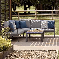 Small Image of LG Sanctuary Rope Modular Corner Lounge Set in Oak