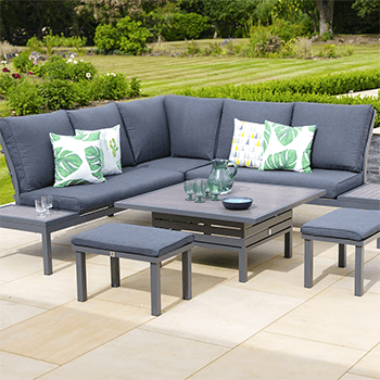 Image of Milano Deluxe Modular Lounge Dining Set with Adjustable Table