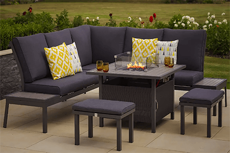 Image of LG Milano Deluxe Corner with Fire Pit Table