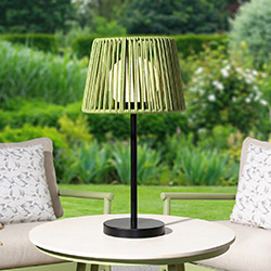Small Image of Lume Garda Sage Rope 56cm Table Lamp