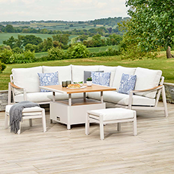 Small Image of LG Lisbon Square Modular Dining Set with Adjustable Table