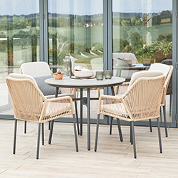 Small Image of LG Malibu Wheat 4 Seat Dining Set