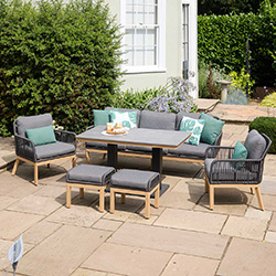 Small Image of LG Peru Lounge Dining Set with Adjustable Table