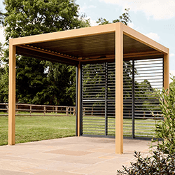 Image of LG Sanctuary 3 x 3m Gazebo Pergola in Oak