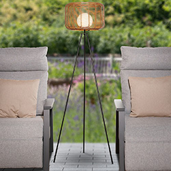 Small Image of Lume Toscana Sesame Rattan 150cm Floor Lamp