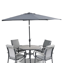 Image of LG Turin/Monza 2.5m Crank and Tilt Parasol - Grey