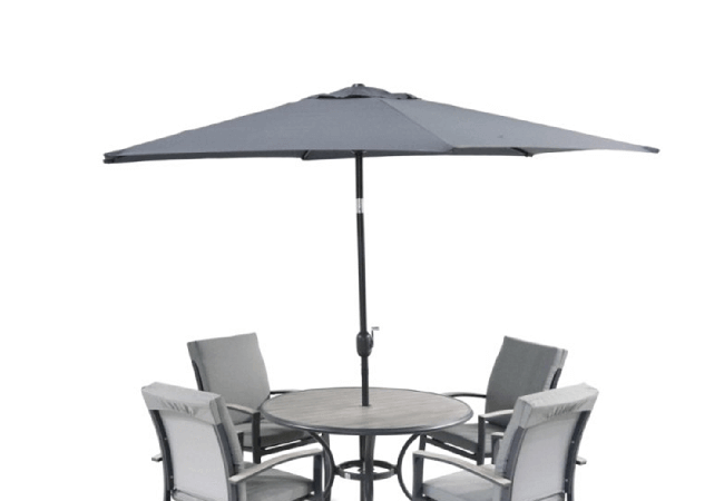 Image of LG Turin/Monza 2.5m Crank and Tilt Parasol - Grey