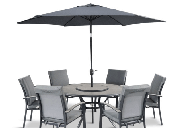 Image of LG Turin/Monza 3m Crank and Tilt Parasol in Grey