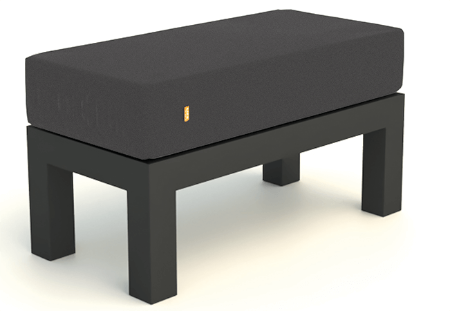 Image of LIFE Timber Soltex Half Pouffe/Stool in Lava / Graphite