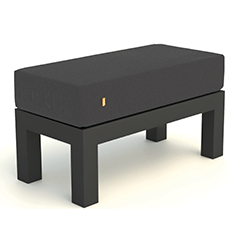 Image of LIFE Timber Soltex Half Pouffe/Stool in Lava / Graphite