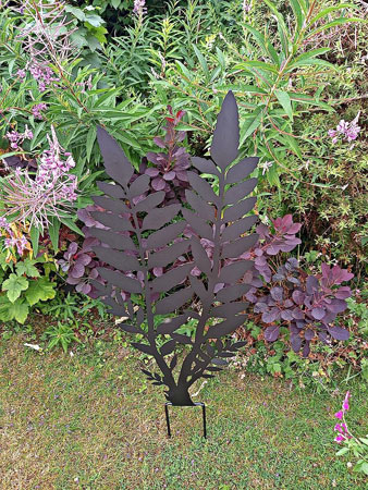Image of Black Steel Giant Fern Stake - 90cm + 20cm spike