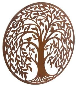 Image of Wonderful Rustic Round Steel Garden Metal Tree Screen 1m diameter