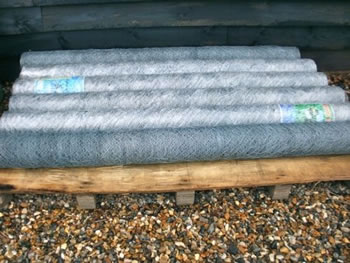 Image of One Roll of 50m long, 180cm Tall Galvanised Chicken Wire Mesh - 50mm Mesh Size