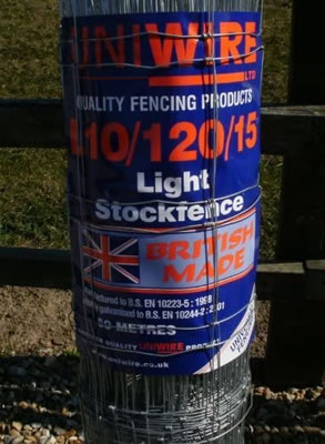 Image of 50m Stock Fence L10/120/15 ideal for dog proofing sheep pigs farm garden - 1.2m Tall