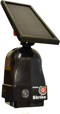 Image of HOTLINE Electric Fencing Shrike 3v Battery ENERGISER with Solar Panel