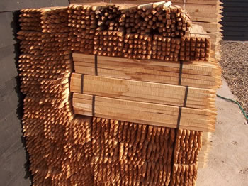 Image of 25x 90cm (3ft) Tall Treated Square Garden Stakes