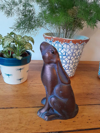 Image of Miniature Moongazing Hare Garden Sculpture
