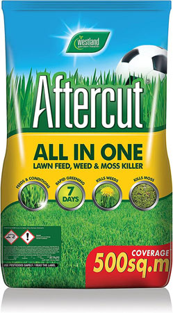 Image of 16kg bag Westland Aftercut All In One Lawn Feed Weed Moss Killer 500sqm