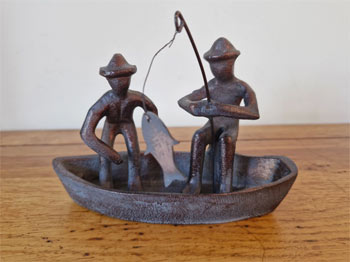 Image of Gone Fishing! Ornament Hand Cast in Aluminium with Antique Bronze Finish