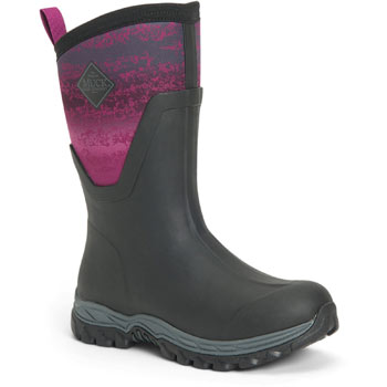 Image of Muck Boots Black/Magenta Arctic Sport Mid Wellington