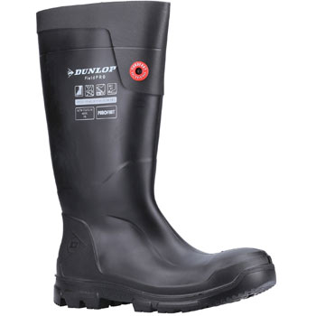 Image of Dunlop Black/Black Purofort FieldPRO Wellingtons